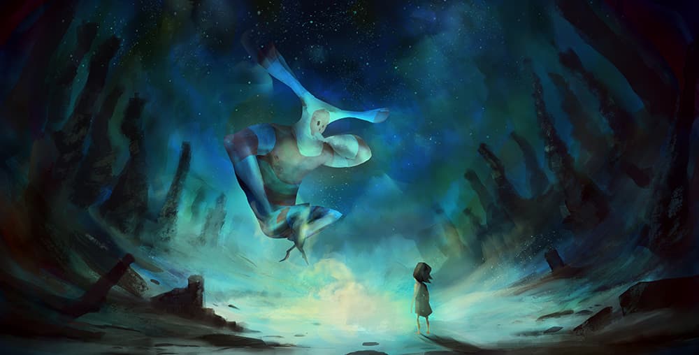 Espíritu Selk'nam en cueva sagrada